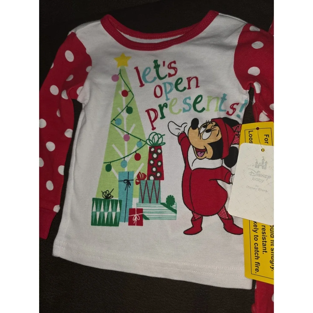 Disney baby by Disney store let's open presents holiday Christmas‎ pajamas 12 18